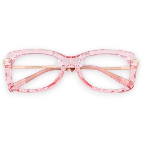 Lunettes fantaisie transparente rose