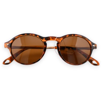 Lunettes fantaisie ronde marron moucheté