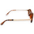 Lunettes fantaisie ronde marron moucheté