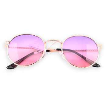 Lunettes fantaisie dorées nuances parme et rose