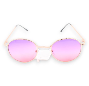Lunettes fantaisie dorées nuances parme et rose