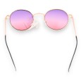 Lunettes fantaisie dorées nuances parme et rose