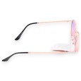 Lunettes fantaisie dorées nuances parme et rose