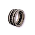Bague tendance argenté et pierre noire