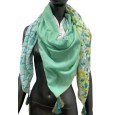 Foulard 4 faces nuance de vert au ton pastel