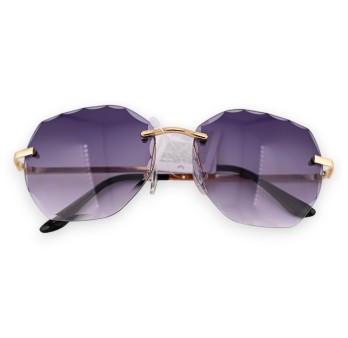 Lunettes ovale teintées noires et gris