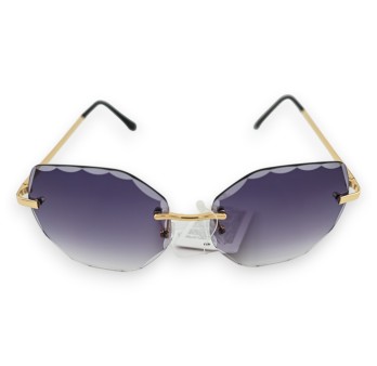 Lunettes ovale teintées noires et gris