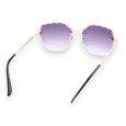 Lunettes ovale teintées noires et gris