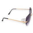 Lunettes ovale teintées noires et gris