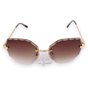 Lunettes ovales teintées marron