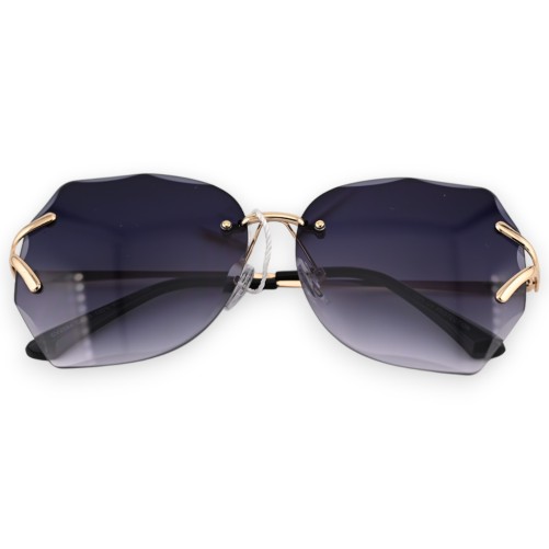 Lunettes grand carreaux teintées noires nuancées