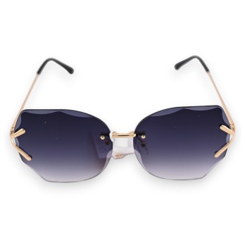 Lunettes grand carreaux teintées noires nuancées