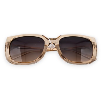 Lunettes monture beige transparente