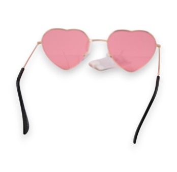 Lunettes coeur hippie rose