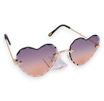 Lunettes coeur hippie nuances marron dégradé