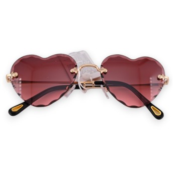 Lunettes coeur hippie nuances marron