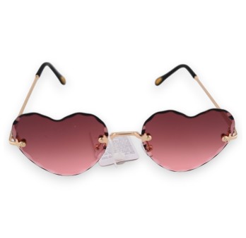 Lunettes coeur hippie nuances marron