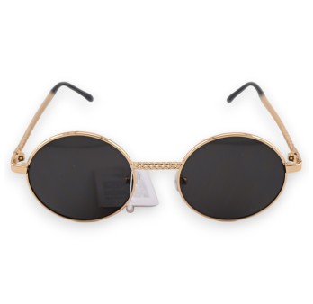 Lunettes ronde dorées et noires
