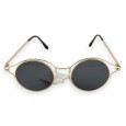 Lunettes ronde aux détails dorés