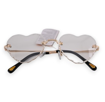 Lunettes coeur blanc transparent