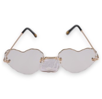 Lunettes coeur blanc transparent