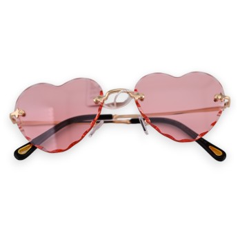 Lunettes coeur rose
