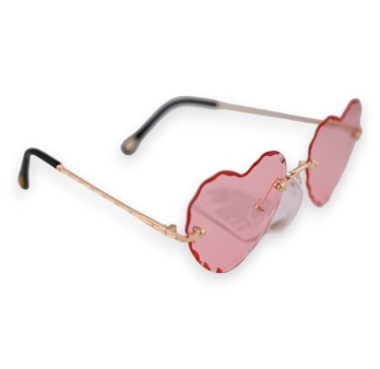 Lunettes coeur rose