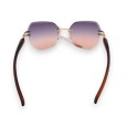 Lunettes ovales teintées nuances marron