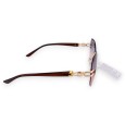 Lunettes ovales teintées nuances marron