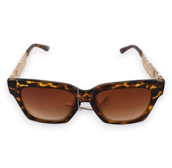 Lunettes leopard marron et dorées