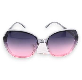 Lunettes vintage grand modèle nuances gris et rose