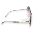 Lunettes vintage grand modèle nuances gris et rose