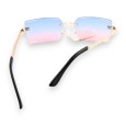 Lunettes fantaisie dorées aux nuances rose et bleu