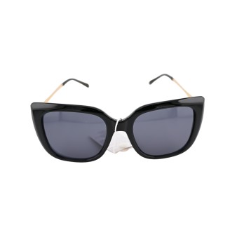 Lunettes grand modèle noire et dorée