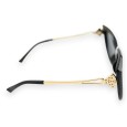Lunettes grand modèle noire et dorée