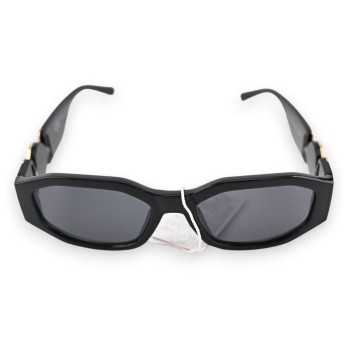 Lunettes rectangle noire branches bijoux dorés