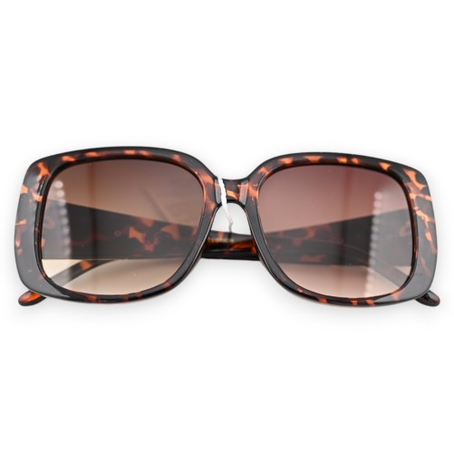 Lunettes grand modèle léopard finitions dorées