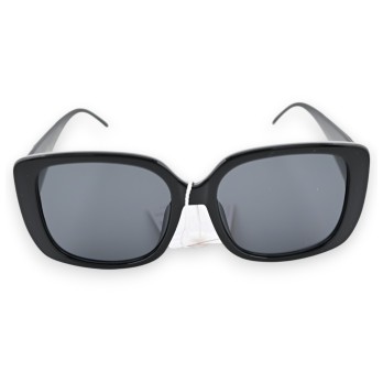 Lunettes grand modèle noire finitions dorées