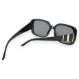 Lunettes grand modèle noire finitions dorées