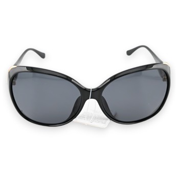 Lunettes grand modèle noire classique finitions dorées
