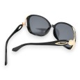 Lunettes grand modèle noire classique finitions dorées