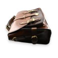 Sac cartable vintage grand format nuances marron