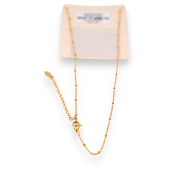 Collier acier doré visage