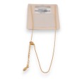 Collier acier doré éventail vintage nacre blanche