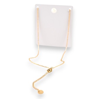 Collier acier nounours bonbon blanc opaque