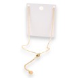 Collier acier nounours bonbon blanc opaque