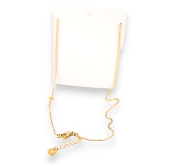 Collier acier doré nounours bonbon orange sanguine