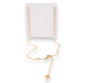 Collier acier nounours bonbon vert et jaune