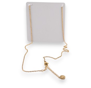 Collier acier nounours bonbon rose et violet