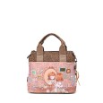 Sac à main sweety candy saumon et marron